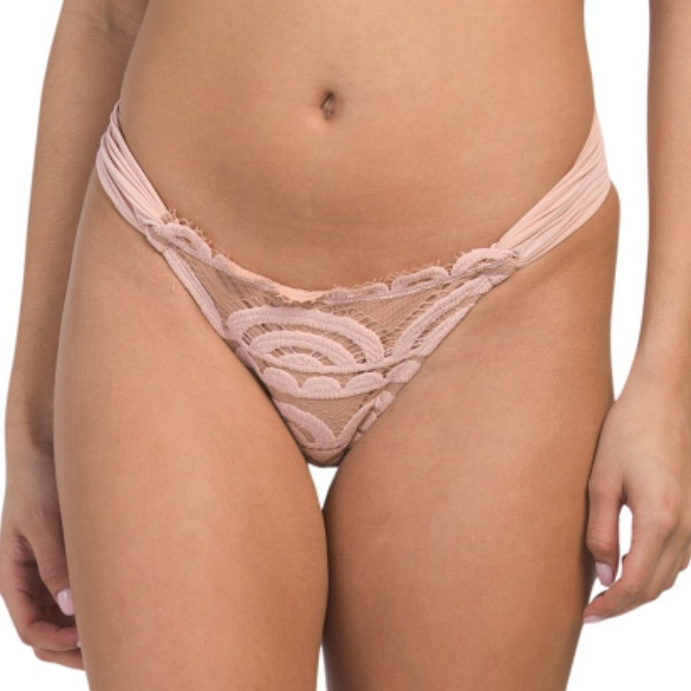 PQ Swim Full Coverage Lace-Fanned Bikini Bottom